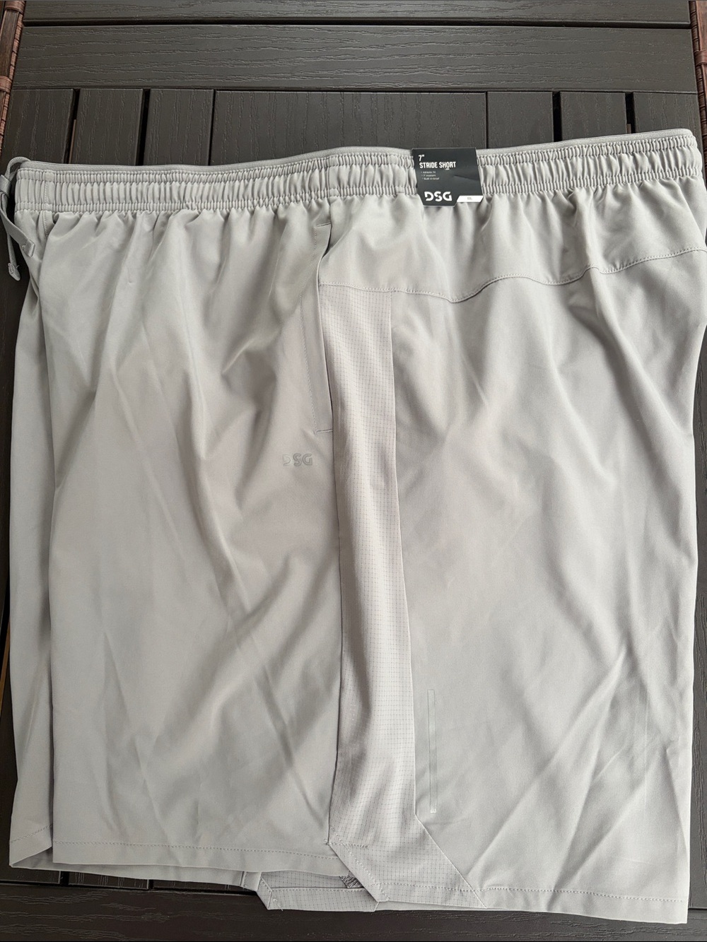 DSG Men's Light Gray Athletic Shorts with Drawcord Waist - New With Tags